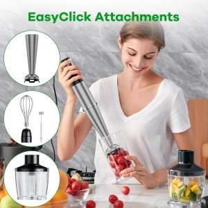 Immersion Blender Handheld Corded Hand Blenders Set 1100W